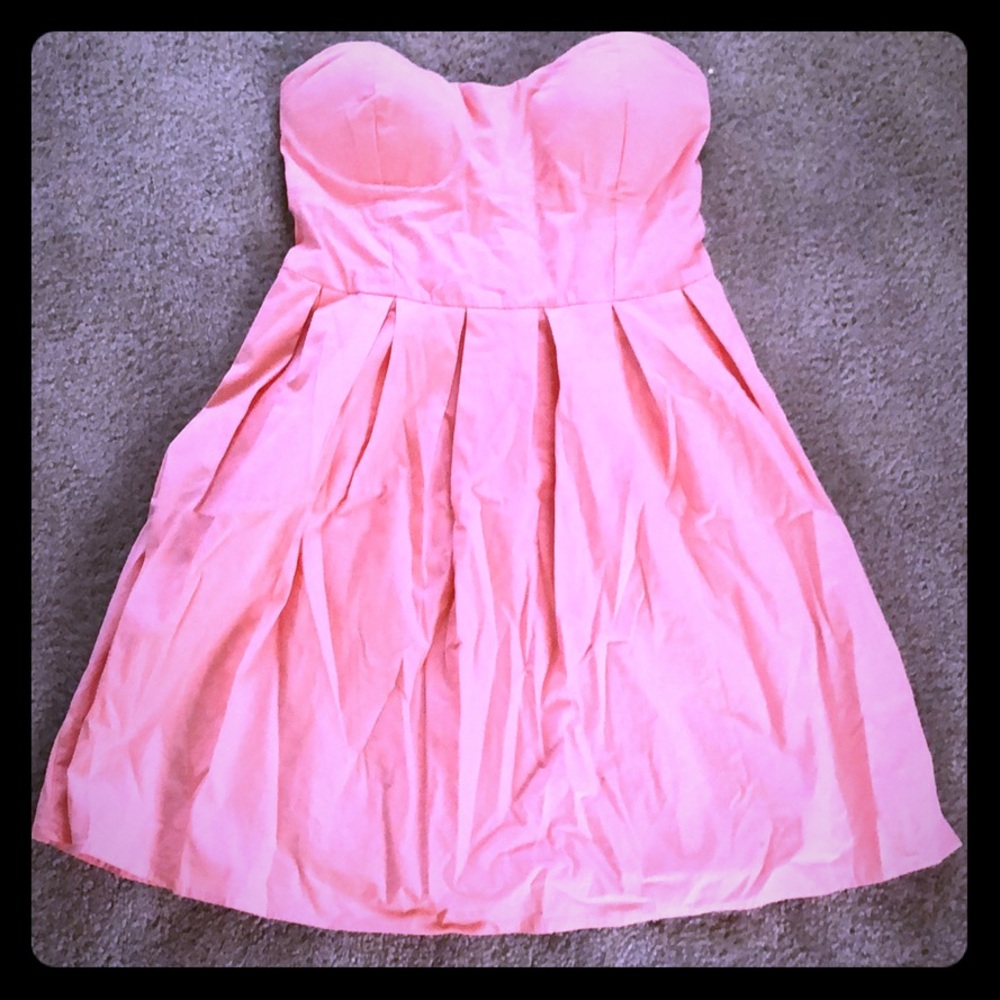peach dress